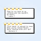 Two quote-style product graphics on a ice blue background, each with five gold stars and a black-outlined white box containing a customer review text. No physical product is shown.