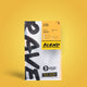 250g Coffee bag labeled 'Fudge Blend' with Rave branding and text on a Yellow background