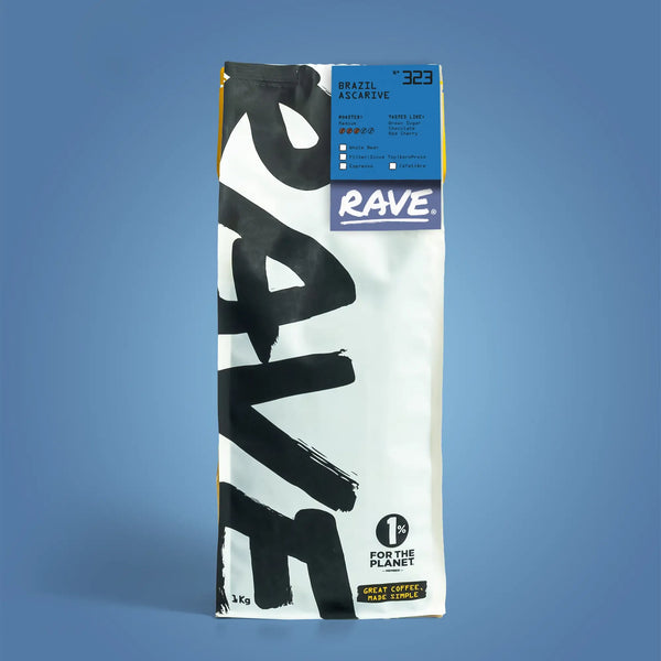 Brazil Ascarive Nº 323 - 1kg coffee bag front view showing brand and label details