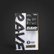 250g Black Coffee bag labeled 'Strong AF' with Rave branding and text on a dark background